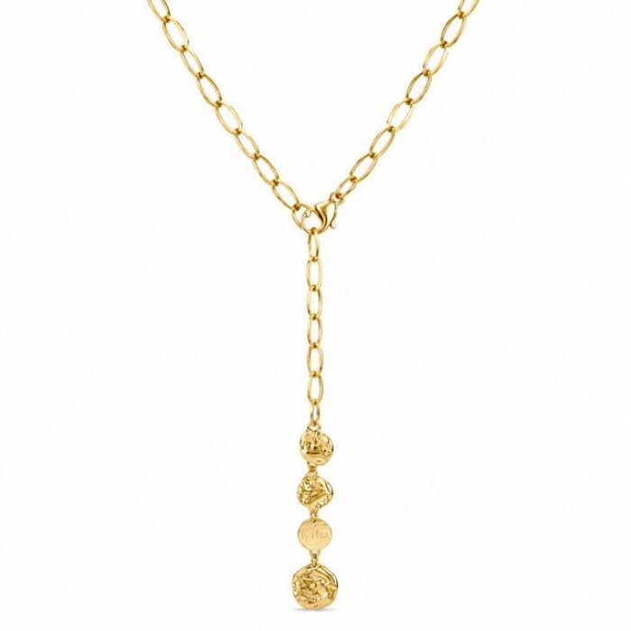 DEE SLIPS HALSBAND STÅL/GULD