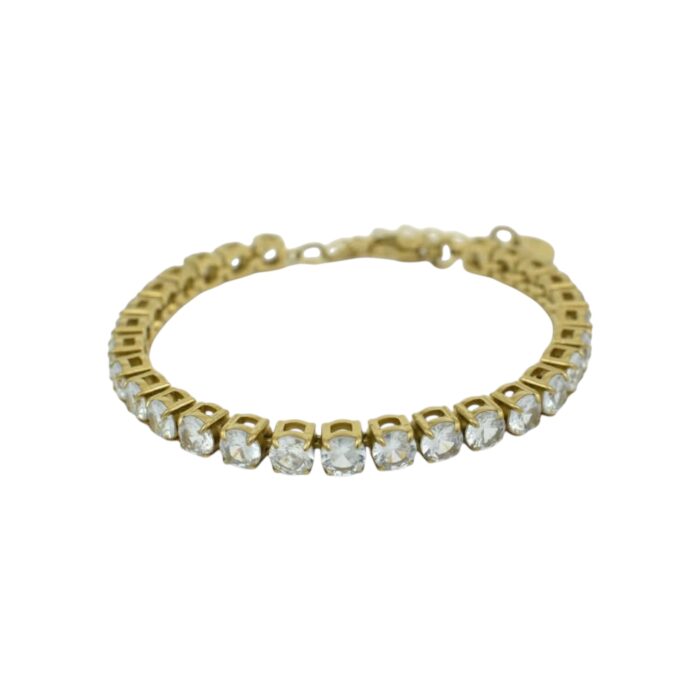 ADELET STÅL ARMBAND KLAR/GULD