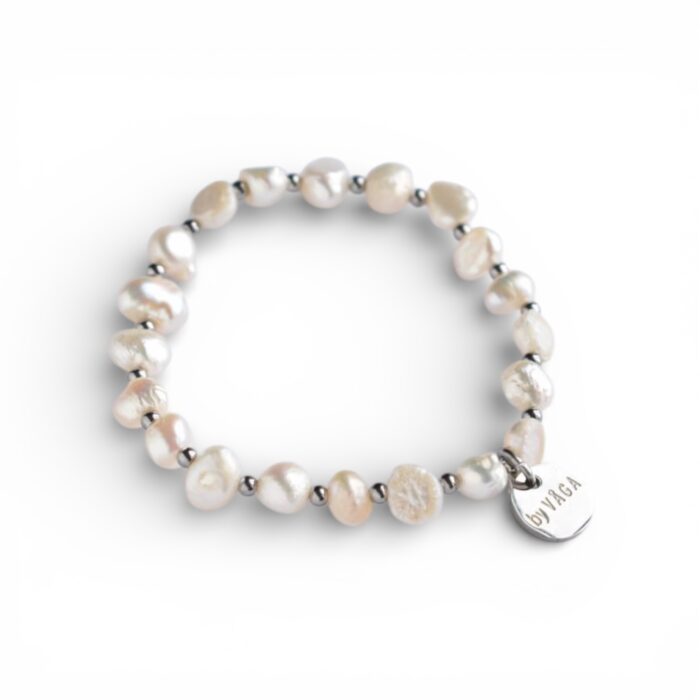 MOLLY ARMBAND VIT/STÅL